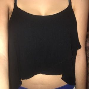 ✨LAYERED BLACK CREPE MINI TANK TOP✨